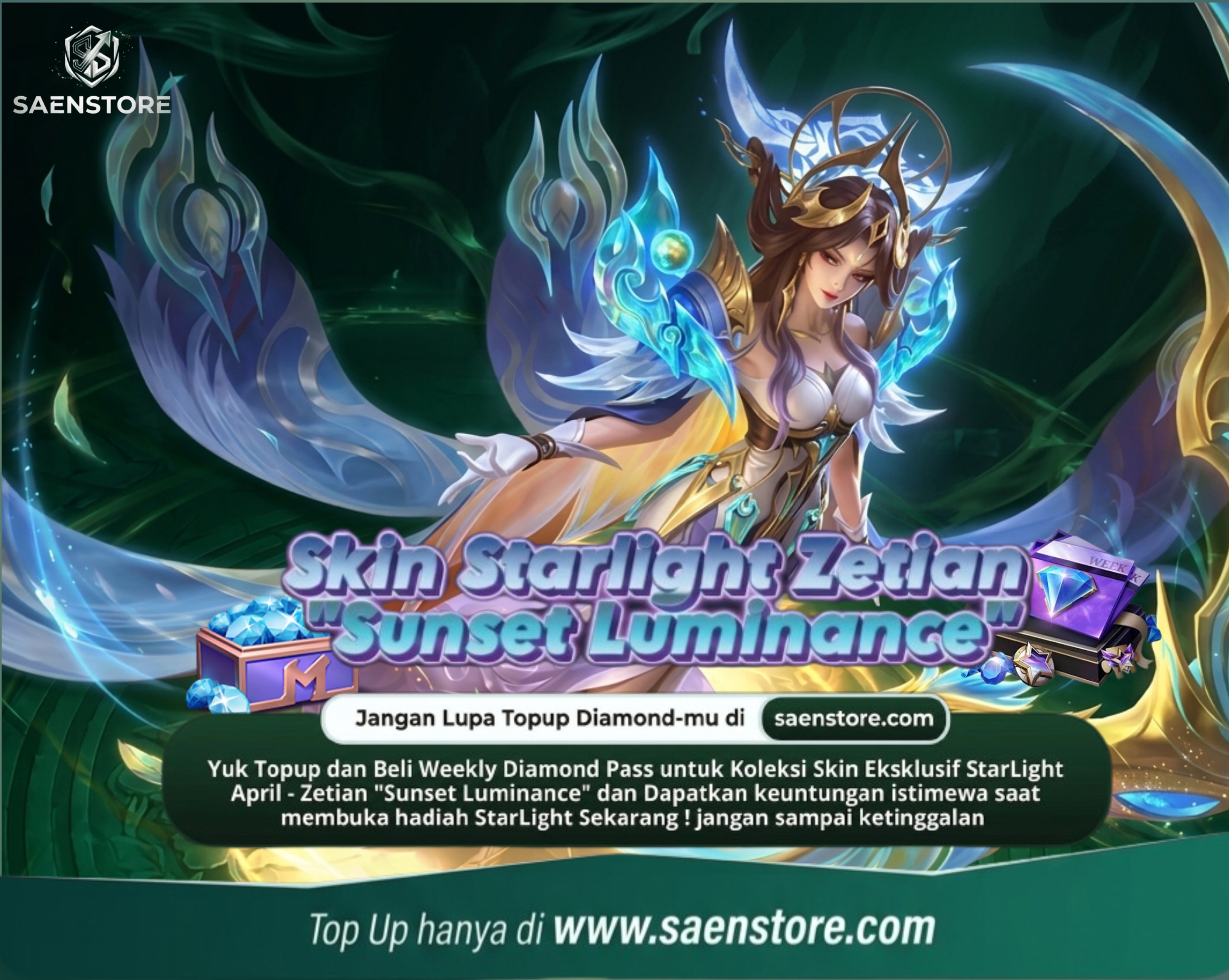 Skin Starlight April Mobile Legends: Bang Bang Resmi Rilis! Zetian “Sunset Luminance” Auto Bikin Kamu Jadi MVP!