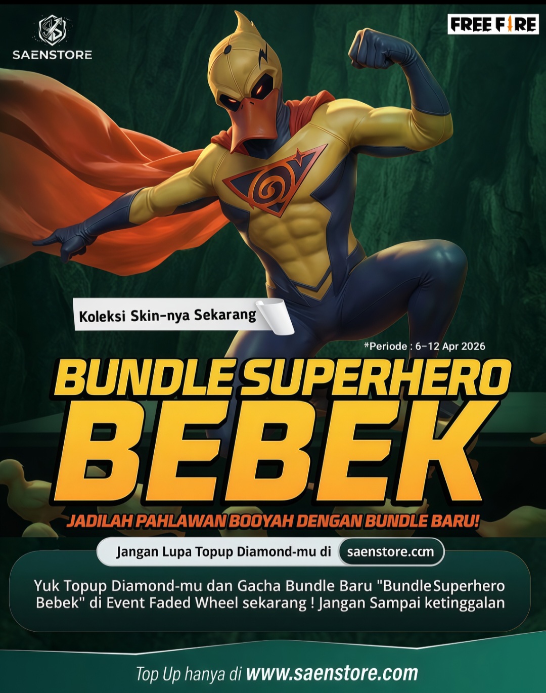 Bundle Superhero Bebek RESMI HADIR di Free Fire!