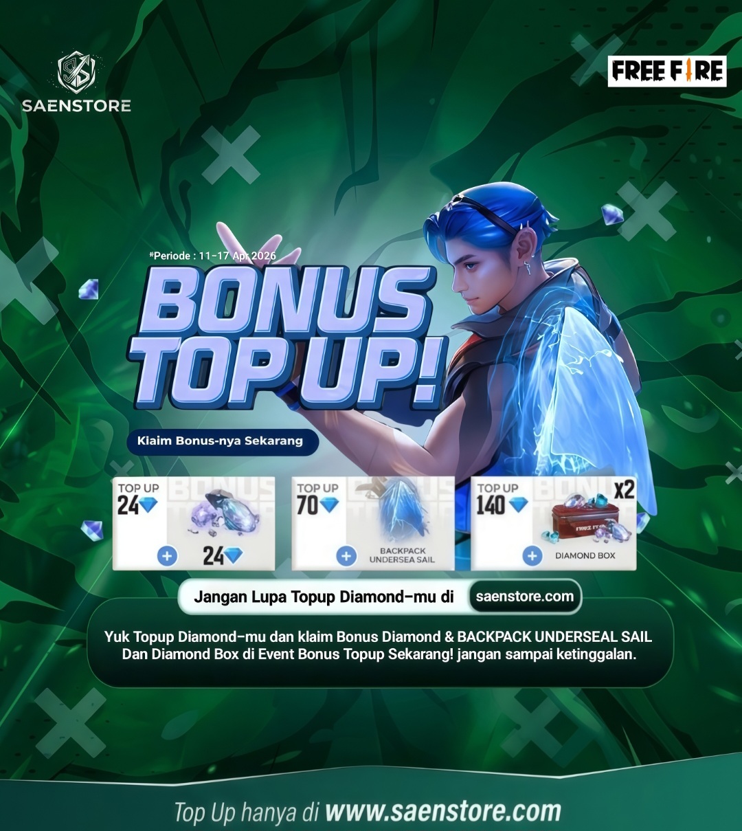 Event Bonus Top Up Free Fire Balik Lagi — Panen Diamond & Skin Gratis
